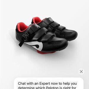 🐠 Peloton Black and Red Sneakers with Velcro Straps